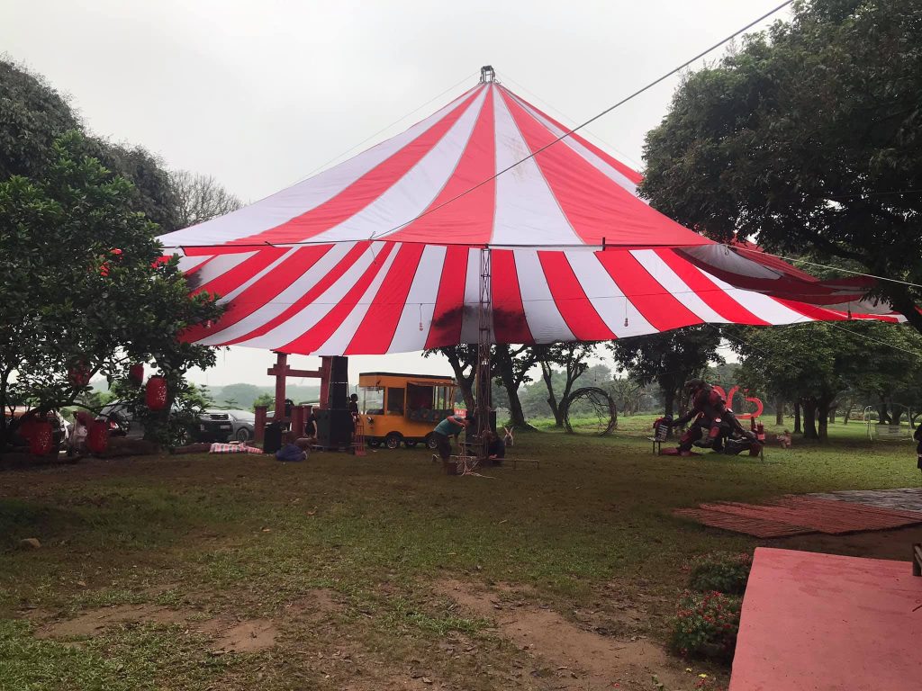 Dù tròn sự kiện 1 trụ (một cột) đk 15m Dù tròn sự kiện 1 trụ (một cột) đk 15m