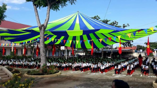 Dù che sự kiện sân trường Thái Nguyên, Lắp đặt dù che nắng sân trường học giá rẻ ở Thái Nguyên