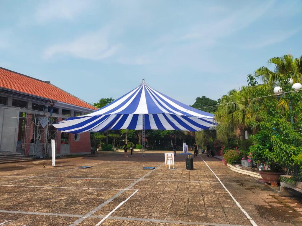 Dù tròn sự kiện 1 trụ (một cột) đk 18m Dù tròn sự kiện 1 trụ (một cột) đk 18m