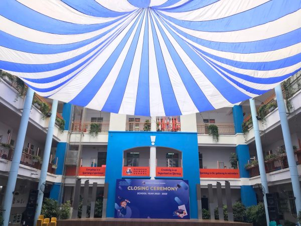 Dù che sự kiện sân trường Bắc Giang, Lắp đặt dù che nắng sân trường học giá rẻ ở Bắc Giang