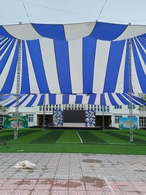 Ứng dụng vải dù Polyester làm dù che nắng sự kiện