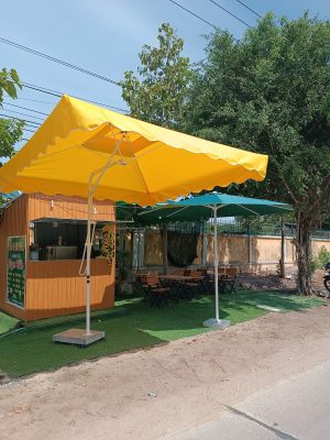 Dù lệch tâm vuông 2,5m (kt 2,5m x 2,5m) 2 tầng đòn bẩy trợ lực (kích thước 2.5 mét)
