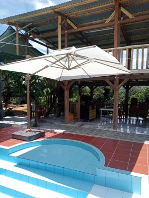Ô Dù Lệch Tâm Vuông 2.5m (Màu Trắng)
