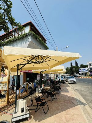 Ô dù lệch tâm vuông 2.5m (có mái rủ)