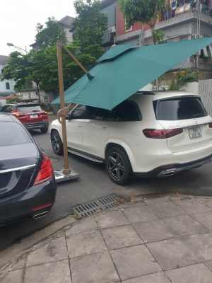 Ô dù lệch tâm vuông hệ nâng hạ (màu xanh)