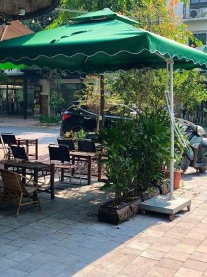 Mẫu Ô Dù Lệch Tâm Vuông 2.5m (Màu Xanh) Đẹp