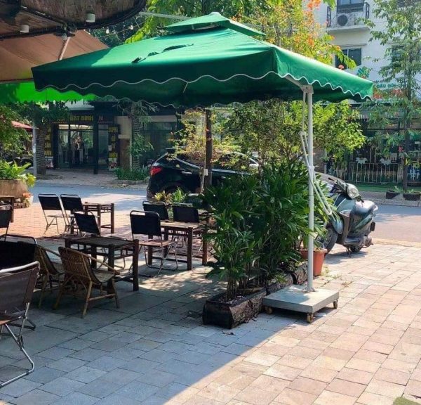 Mẫu Ô Dù Lệch Tâm Vuông 2.5m (Màu Xanh) Đẹp