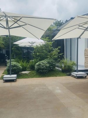 Ô Dù Lệch Tâm Vuông 2.5m (Màu Trắng)
