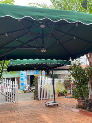 Mẫu Ô Dù Lệch Tâm Vuông 2.5m (Màu Xanh) Đẹp
