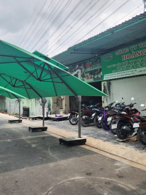 Ô Dù Lệch Tâm Vuông 2.5m – Phiên Bản Không Viền Rũ