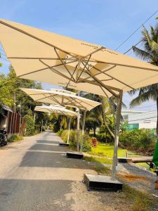 Dù lệch tâm vuông 3.5m (kt 3.5m x 3.5m) 2 tầng đòn bẩy trợ lực (kích thước 3,5 mét) Dù lệch tâm vuông 3.5m (kt 3.5m x 3.5m) 2 tầng đòn bẩy trợ lực (kích thước 3,5 mét)