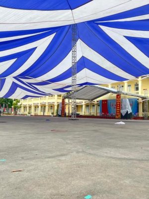Thay áo vải bạt dù sự kiện ngoài trời