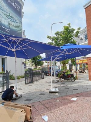 Ô Dù Lệch Tâm Vuông 2.5m – Phiên Bản Không Viền Rũ