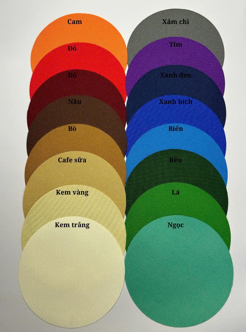 Màu sắc vải dù Polyester Màu sắc vải dù Polyester