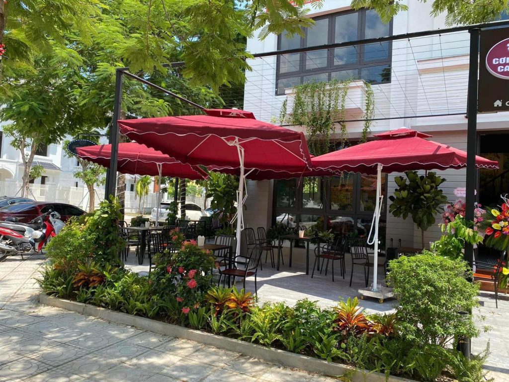 Mẫu dù che nắng quán cafe đẹp Mẫu dù che nắng quán cafe đẹp