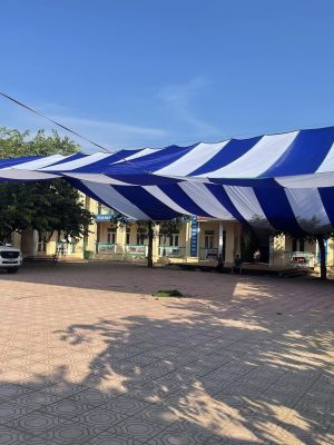 Dù 2 mái che sự kiện khởi công, khánh thành