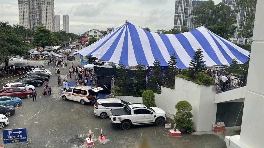 Dù che nắng sự kiện sân trường hội nghị ở Gia Lai