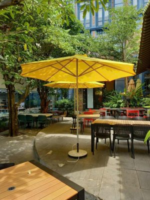 Mẫu Ô dù che nắng chính tâm (màu vàng) đẹp giá rẻ
