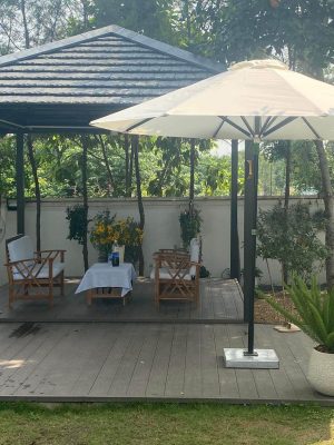 Ô dù chính tâm (màu trắng kem)