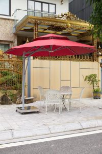 Ô dù lệch tâm tròn xoay 360 độ thân hợp kim (màu đỏ) Ô dù lệch tâm tròn xoay 360 độ thân hợp kim (màu đỏ)