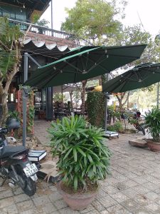 Ô dù lệch tâm tròn hợp kim xoay 360 (màu xanh) Ô dù lệch tâm tròn hợp kim xoay 360 (màu xanh)