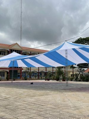 Dù cánh dơi 2 đỉnh che sự kiện khởi công