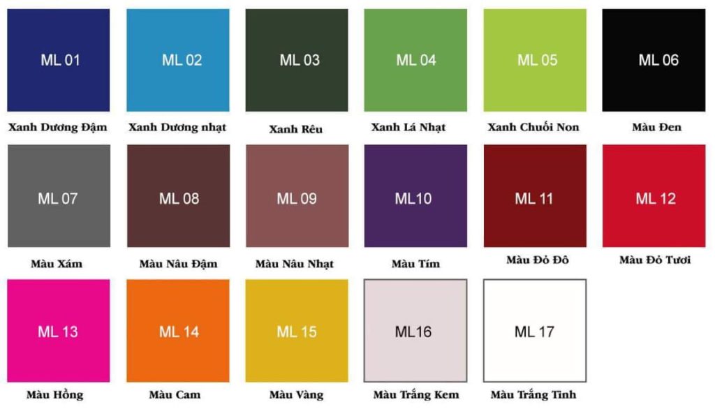 Màu sắc ô dù che nắng ngoài trời Màu sắc ô dù che nắng ngoài trời