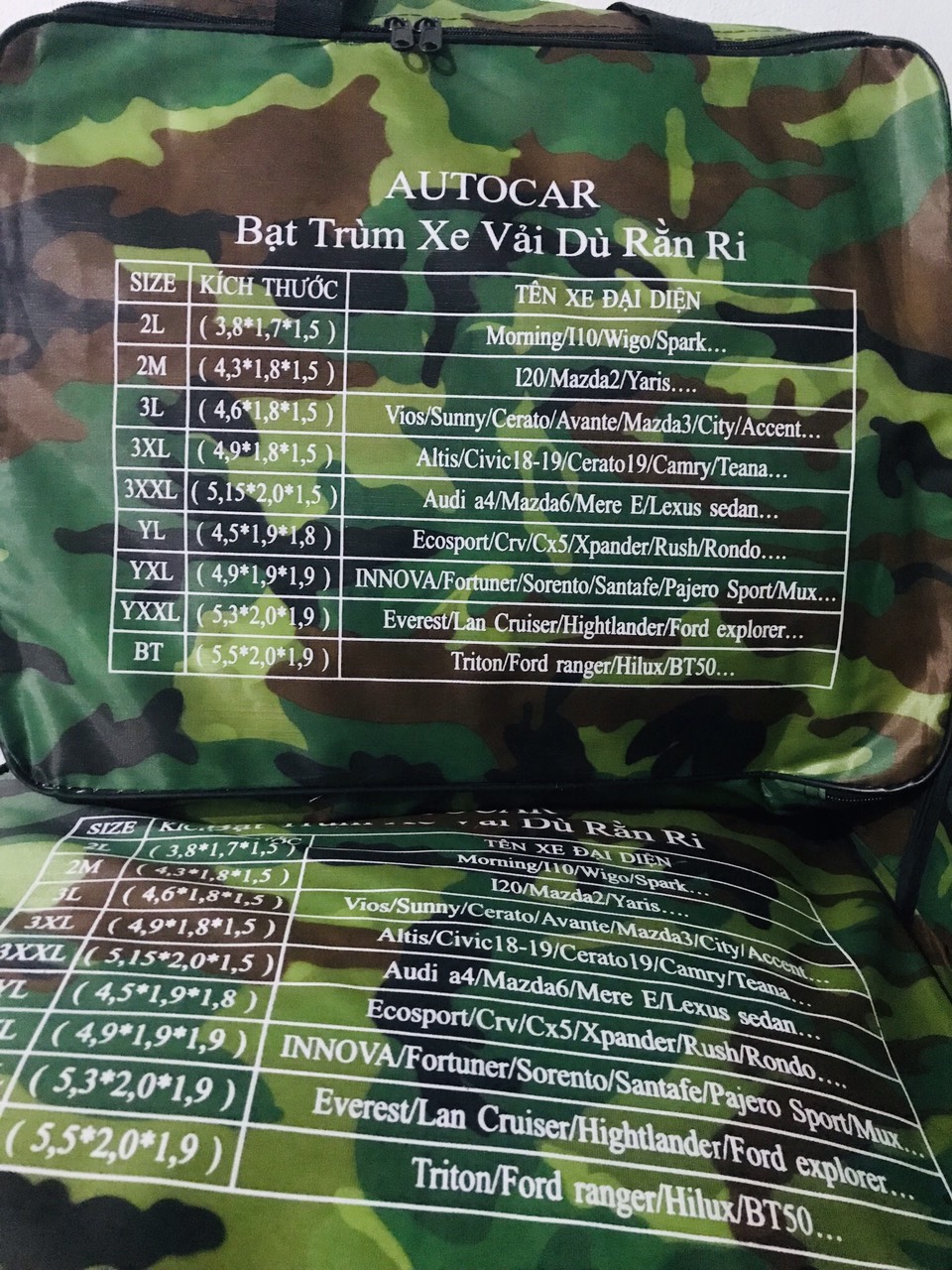 Vải bạt dù quân đội, Vải rằn ri quân đội