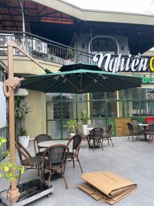 Ô dù che nắng ngoài trời lệch tâm tròn 3m