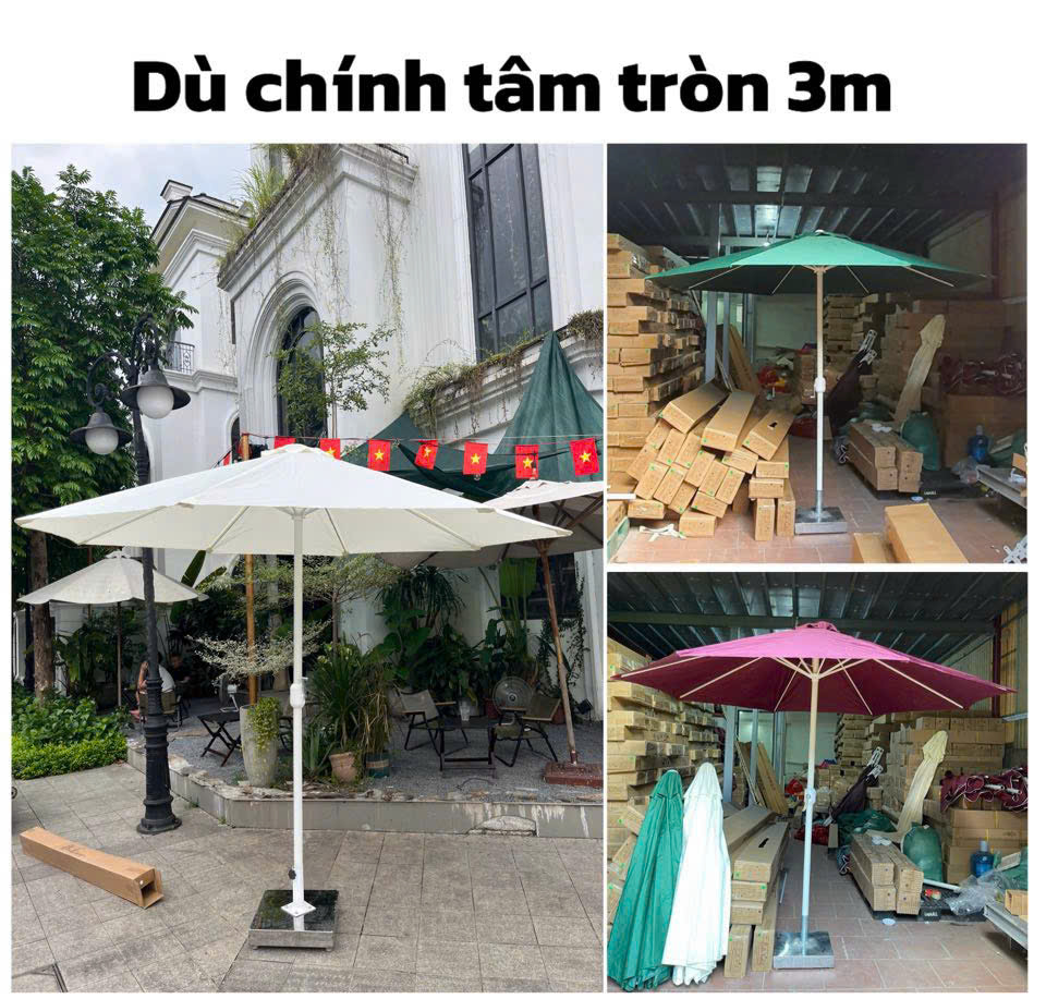 Ô dù đúng tâm tròn 3m ở Nam Định Ô dù đúng tâm tròn 3m ở Nam Định