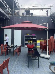 Ô dù che quán nắng cafe hà nội