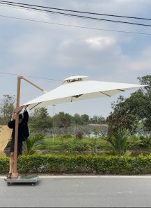 Dù nghiêng che nắng xoay 3m vuông lệch tâm